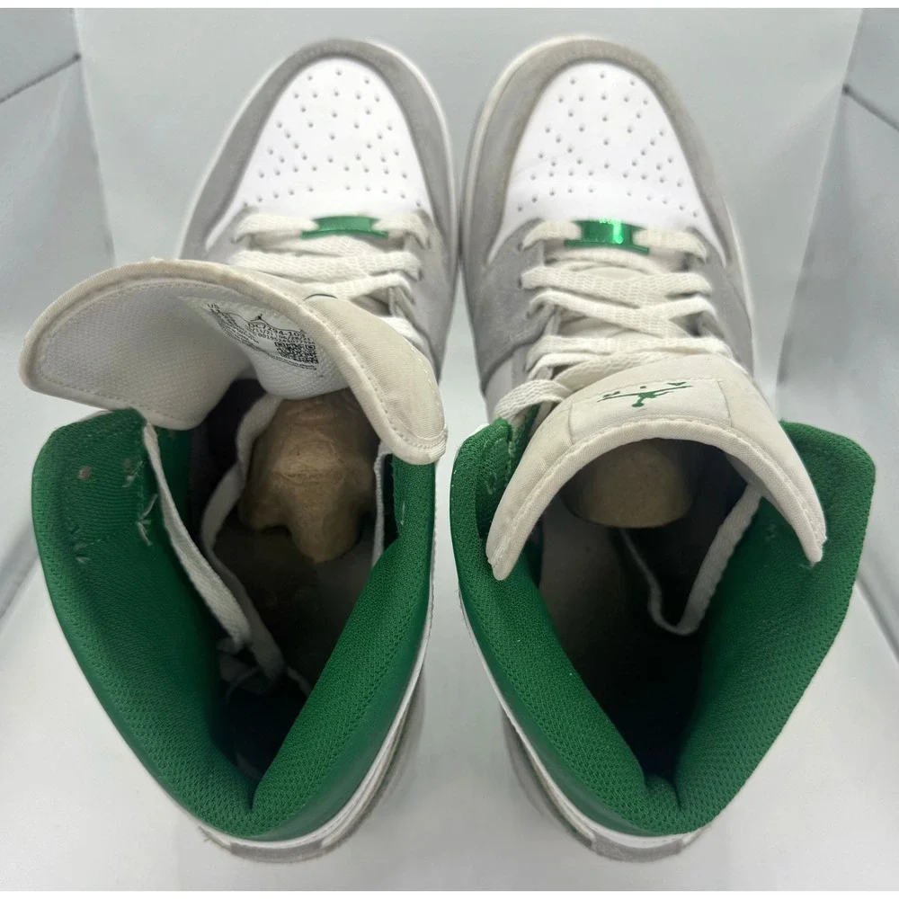 Air Jordan 1 Mid SE Grey Pine Green White/Smoke Grey Mens Size 11 DC7294-103